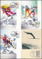 Téli Sport, 10 Különféle CM / Wintersport, 10 Different Maxicards - Sonstige & Ohne Zuordnung