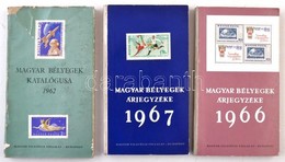 3 Db Magyar Bélyegek Árjegyzéke (1962, 1966, 1967) - Autres & Non Classés