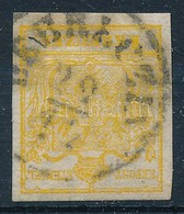 O 1850 1kr Kadmium Sárga HP III. Nagy Vízjellel 'DEBRECZIN' Certificate: Steiner - Otros & Sin Clasificación