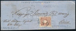 1859 10kr II. Lemezhibával, Festékfolt A Fejen, Levélen 'FERT(Ő SZENTMIK)LÓS' - Autres & Non Classés