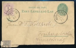 1891 Színes Bérmentesítésű Zárt Levelezőlap 'ABRUDBÁNYA' - 'FREIBERG' - Otros & Sin Clasificación