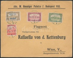 1918. Jul. 9. Légi Levél Bécsbe 4K50f Repülő Posta Bélyeggel és 1.90K Kiegészítő Bérmentesítéssel / Mi 211 With Addition - Altri & Non Classificati