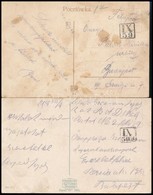1914 2 Db Tábori Posta Képeslap 'IX 59' + 'IX 503' - Autres & Non Classés