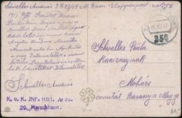 1917 Tábori Posta Képeslap 'K.u.k. INF. RGT. No.23. 29. Marschbaon' + 'EP 256' - Autres & Non Classés