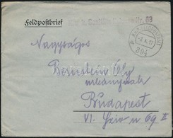 1917 Tábori Posta Levél 'K.u.k. Sanitäts Kolonne Nr. 63.' + 'FP 394 A' - Otros & Sin Clasificación