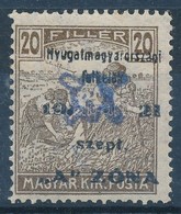 ** Nyugat-Magyarország II. 1921 Arató 20f Hármaslyukasztással (szakadt) Garancia Nélkül / No Guarantee - Altri & Non Classificati