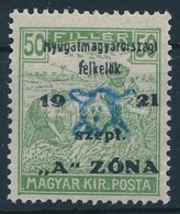 ** Nyugat-Magyarország II. 1921 Arató 50f Garancia Nélkül (18.000) - Altri & Non Classificati