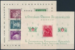 ** 1938 Jó Minőségű Postatiszta ORBÉK Blokk + Bélyegzett Eucharisztikus Blokk Kis Hibákkal - Altri & Non Classificati