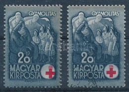 ** 1942 Vöröskereszt I. 20+1P Elcsúszott Vöröskereszttel / Mi 694 With Shifted Red Cross - Sonstige & Ohne Zuordnung
