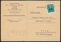 1938 Arcképek 10f Levelezőlapon Budapest - Pécs - Sonstige & Ohne Zuordnung