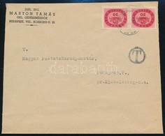 1946 (16. Díjszabás) Távolsági Levél Milliós 2 X 20mP Bérmentesítéssel, Portó Bélyegzéssel (kiállítási Célból Szétnyitva - Altri & Non Classificati