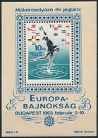 ** 1963 Műkorcsolya Blokk Nyílhegy Lemezhiba - Otros & Sin Clasificación