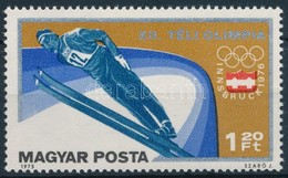 ** 1975 Téli Olimpia 1,20Ft Eltolódott Piros Szímnyomattal - Otros & Sin Clasificación