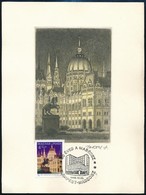 1982 Országház Rézkarc Emléklap Bélyegnapi Bélyeggel és Vertel József Aláírásával - Sonstige & Ohne Zuordnung