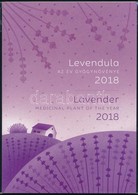 ** 2018 Levendula, Az év Gyógynövénye Szett Limitált Példányszám. 5 Db Blokk Fekete, Piros, Zöld Sorszámmal + Illatos Vá - Altri & Non Classificati