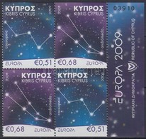 ** 2009 Europa CEPT: Csillagászat ívszéli Négyestömb Mi 1148-1149 Do + Du - Autres & Non Classés