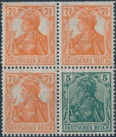 * 1918 Germania Füzetösszefüggés Négyestömb Mi S 3ab-W 6ab - Altri & Non Classificati