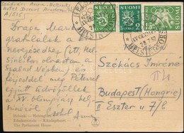 1952 Képeslap A Helsinki Olimpia Alkalmi Bélyegzésével / Postcard With Olympic Special Cancellation - Autres & Non Classés