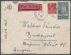 1932 Légi Levél Párizsból Budapestre, Hátoldalán 'LÉGI POSTÁVAL ÉRKEZETT' Lila Sorbélyegzővel és 'LÉGI POSTA BUDAPEST' é - Sonstige & Ohne Zuordnung