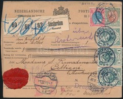 1913 Csomagszállító 3 Csomagról Montenegróba / Parcel Card Of 3 Parcels To Montenegro - Autres & Non Classés