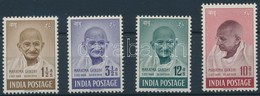 ** 1948 Gandhi Sor Mi 187-190 (Mi 190 -et A Berakó Csíkja Megnyomta / Pressed By The Stockbook) - Otros & Sin Clasificación