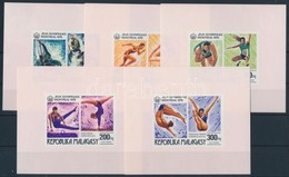 ** 1976 Olimpia Sor Vágott Blokk Formában Mi 775-779 - Altri & Non Classificati