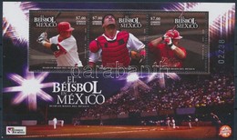 ** 2010 Baseball Mexikóban Blokk Mi 3559-3561 (betapadás, Törött Sarok) - Altri & Non Classificati