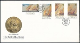 1992 La Hogue Tengeri Csata 300. évfordulója Sor FDC,
300th Anniversary Of Sea Battle Of La Hogue Set On FDC
Mi 55-58 - Altri & Non Classificati