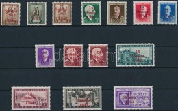 ** * Albánia 1943 Forgalmi Sor Mi 1-14 (Mi 1 Falcos/hinged) - Autres & Non Classés