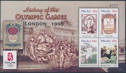 ** 2008 Olimpia Peking, Az Olimpiák Története London 1908 Kisív Mi 2757-2760 - Autres & Non Classés