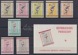 ** 1962 Sport Vágott Sor Mi 1111-1118 + Blokk Mi 29 - Altri & Non Classificati