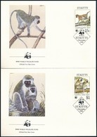1986 WWF: Cerkóf Sor 4 FDC,
WWF Guenon Set On 4 FDC
Mi 184-187 - Other & Unclassified