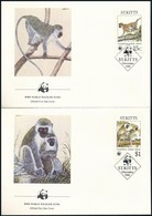 1986 WWF: Cerkóf Sor 4 FDC,
WWF Guenon Set On 4 FDC
Mi 184-187 - Altri & Non Classificati