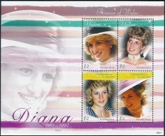 ** 2009 Diana Hercegnő Kisív Mi 450-453 - Autres & Non Classés