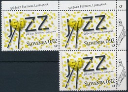 ** 2009 Jazz Fesztivál, Ljubjana ívsarki Hármas Tömbben Mi 734 - Sonstige & Ohne Zuordnung