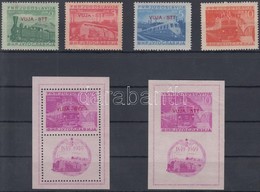 ** 1950 100 éves A Vasút Mi 31-34 + Blokk 1A + Vágott Blokk 1B - Altri & Non Classificati