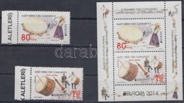 ** 2014 Europa CEPT Hangszerek ívszéli Sor + Blokk Mi 795-796 + 31 - Autres & Non Classés