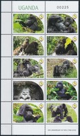 ** 2011 30 éves A PAPU, Gorillák Tízestömb Mi 2718-2727 - Altri & Non Classificati