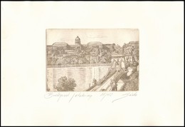 Sánta Jelzéssel: Budapest (Budai Vár). Rézkarc, Papír, Jelzett, 10×14,5 Cm - Otros & Sin Clasificación