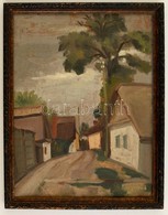 Szolnoki Sándor (?-?): Utcarészlet. Olaj, Karton, Fa Keretben, 31×24 Cm - Otros & Sin Clasificación