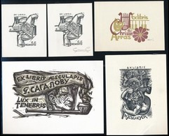 9 Db Különféle Technikájú Részben Jelzett Külföldi Ex Libris / 9 Worldwide Ex Libris Bookplates. Different Techniques - Otros & Sin Clasificación