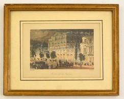 1843 Eugene Lami - J.C. Varrall: 'Boulevard Des Italiens', Színezett Acélmetszet, üvegezett Keretben, 14×19 Cm - Estampes & Gravures