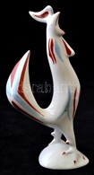 Hollóházi Porcelán Kakas, Kézzel Festett, Jelzett, Hibátlan, H: 14,5 Cm - Otros & Sin Clasificación