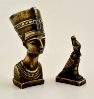 Egyiptomi Dísztárgyak, 2 Db, A Nofertiti Fej Sérült - Altri & Non Classificati