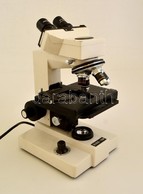 XSZ-8D Mikroszkóp, Alsó Megvilágítással, Mozgatható Tárgyasztallal, 4 Lencsével (4x 10x 40x 100x), Halogén Izzóval, Ered - Altri & Non Classificati