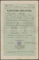 1917 Szeged, Kántori Oklevél 40x26 Cm - Non Classificati