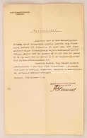 1939 DDSG Első Dunagőzhajózási Társaság Nyilatkozata Arról, Hogy Dolgozója Alkalmazásában állt és A Forradalom Idején Is - Non Classificati