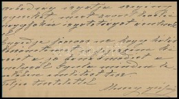 1914 Bp., Messey Grófnő Kétoldalas Kézzel írt Köszönőlevele - Sin Clasificación