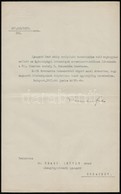 1933 Keresztes-Fischer Ferenc (1881-1948) Belügyminiszter által Saját Kézzel Aláírt Kinevezési Okmány - Sin Clasificación