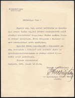 1938 Bp., Dr. Verebély Tibor (1875-1941) Egyetemi Tanár, MTA-tag, Az Igazságügyi Orvosi Tanács Elnöke által írt, Saját K - Non Classificati